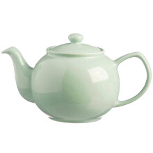 Théière en grès vert menthe 6 tasses avec couvercle, 1100 ml, idéale pour le thé en vrac et en sachets, compatible lave-vaisselle et micro-ondes.