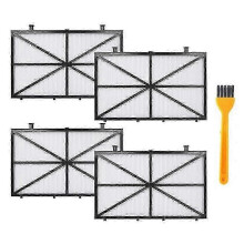 Filtre lavable ultra-fin pour nettoyeur de piscine Dolphin, compatible avec les modèles M4, M5, M400 et M500 ; 4 filtres et une brosse inclus.