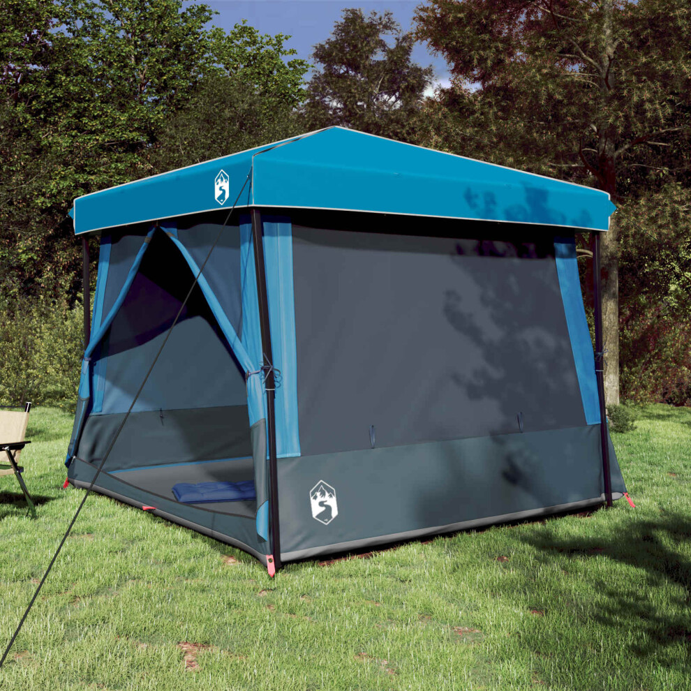 Vidaxl Camping Tent Set Folding 2 Pcs Blue Taffeta And Fabric