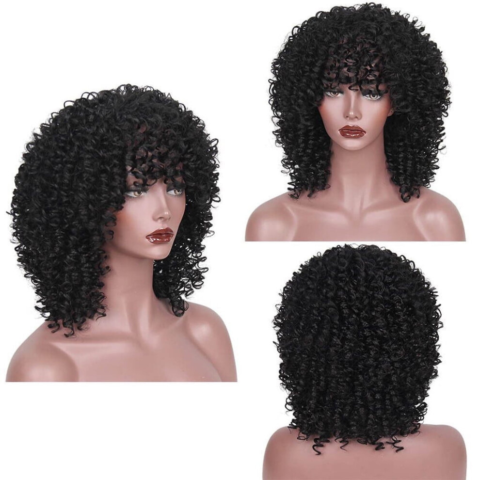 Human Hair Wig for Women Black Short Bob Wavy Lace Front