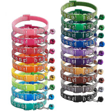 19pcs Puppy ID Collars with Bell, Adjustable 19-32cm Soft Nylon Reflective Collar with Safety Breakaway Buckle for Newborn Pets