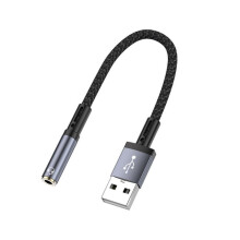 USB to 3.5mm Jack Audio Adapter USB to 3.5mm Audio Aux Cable for Headphones Windows Mac Laptop Desktops Docking Station