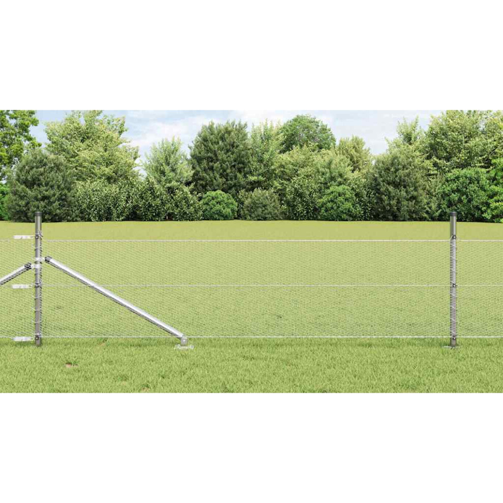 Vidaxl Welded Wire Fence With Spikes 50 X 0.8 M (W X H)