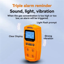 2X 4 in 1 Gas Detector Combustible and Toxic Hazardous Gas Meter Portable Handheld O2 CO H2S Analyzer