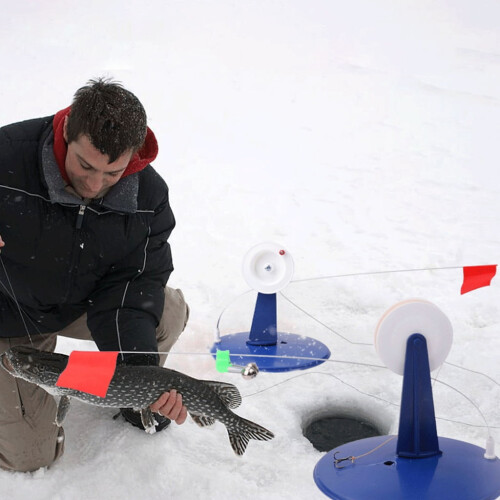 Ice Fishing Tip Ups with Flags Set 6 Pieces 2