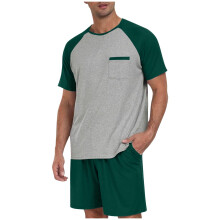 Lätt pyjamasset med kort ärm för män
