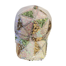Casquette de baseball à paillettes ajustable en maille respirante pour le soleil