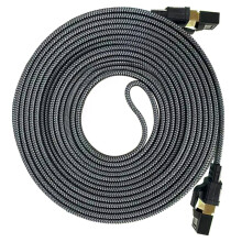 CAT8 Ethernet-kabel 40Gbps 2000MHz Platt Silverflätad