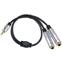 Mikrofonní kabel 3,5 mm samec na 6,35 mm samice, vyvážený