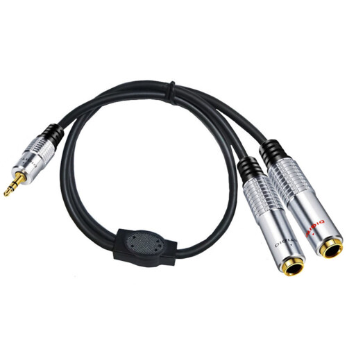 Mikrofonní kabel 3,5 mm samec na 6,35 mm samice, vyvážený