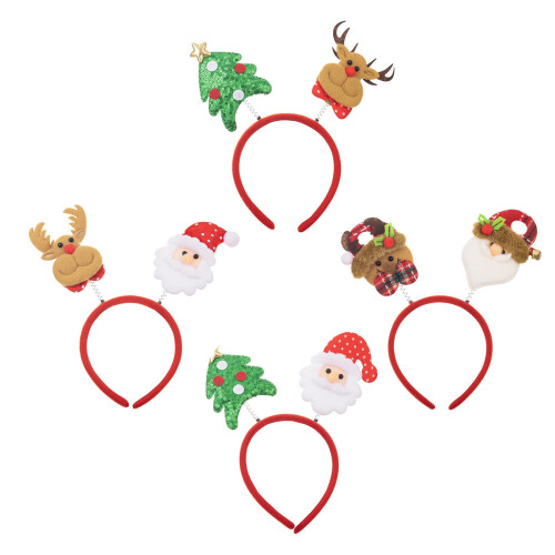 Set de 4 bentițe de Crăciun, accesorii elegante festive