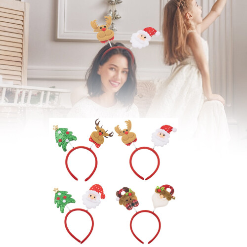 Set de 4 bentițe de Crăciun, accesorii elegante festive 1