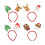 Set de 4 bentițe de Crăciun, accesorii elegante festive 4