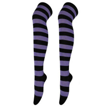 Calcetines de mujer hasta la rodilla a rayas (1 par)
