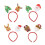 Set de 4 bentițe de Crăciun, accesorii elegante festive 6