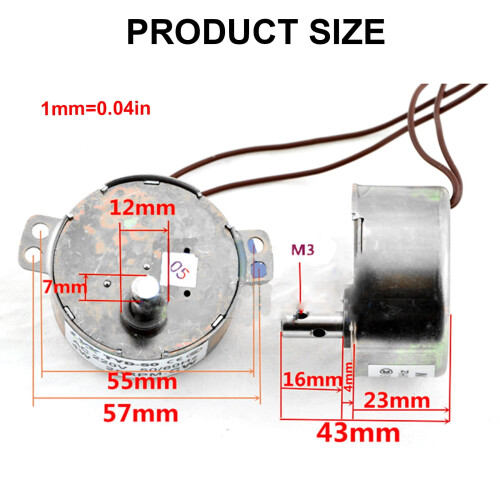 Σύγχρονος κινητήρας 20-240V50RPM με χωνευτό άξονα CCW 2