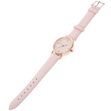 Montre-bracelet pour femme avec bracelet en PU rose délicat (1 pièce)