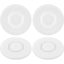 Tampas de silicone para copos com furo para canudo (pacote com 4)