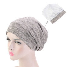 Gorro holgado de algodón marrón para adultos, de una pieza.