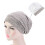 Gorro holgado de algodón marrón para adultos, de una pieza. 1
