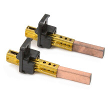 Vervangende koolborstel voor elektromotor, 6,5x10x33 mm, voor stofzuigers en zuigmachines, materiaal: kunststof + metaal, verpakking van 2