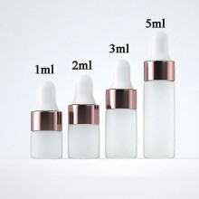 Flaconi contagocce in vetro satinato, flaconi vuoti ricaricabili per oli essenziali, 50/30/20 pezzi, flaconi da 2 ml, 3 ml e 5 ml con pipette