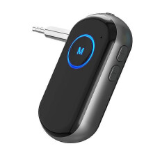 3,5 mm:n Bluetooth 2-in-1 -lähetin ja -vastaanotin, Bluetooth 5.0 3,5 mm:n Aux-sovitin autoon, melunvaimennus, handsfree-puhelut, paristokäyttöinen