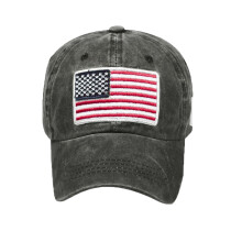 Vintage-Baseballkappe mit amerikanischer Flagge für Damen, flaches Profil