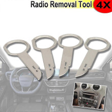 Extractor de pasadores de liberación para extraer radio de coche, 4 unidades de metal Compatible con Ford Focus Mondeo C-Max Fiesta