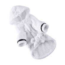 Badekåpe til hund Hvit Polyester 1 stk.