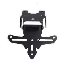 Motorcycle Rear License Plate Holder Bracket compatible with Yamaha XSR125 XSR155 2019-2021, with LED Tail Fender, CNC Aluminium Black