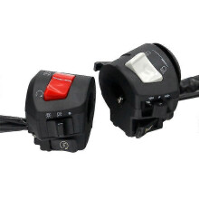 Motorcycle 22mm Handlebar Switches, Left Right Set with Horn Turn Signal Headlight Electric Start Flameout Function, for 7/8 inch Handlebars