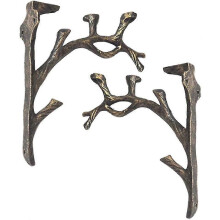 Vintage Cast Iron Shelf Brackets, 2 Pieces, Branch Shape Square Shelf Bracket, Wall Mounted