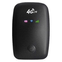 Draagbare 4G draadloze router, 150 Mbps CAT4-snelheid, 2,4G/5G dual-band, ondersteunt 10 apparaten, 2100 mAh batterij, Android 6.0, zwart ABS