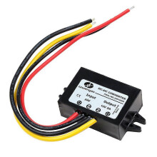 Przetwornica DC-DC 12 V do samochodu, wejście 24 V, wyjście 12 V, 5 A, 60 W, wodoodporna obudowa ze stopu aluminium i tworzywa ABS IP68