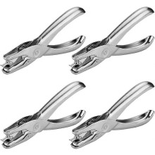 Perforationszange, 4-teiliger Handlocher mit einem Loch, rund perforierend in 3 mm und 6 mm, für die Papierverarbeitung in Büro und Schule