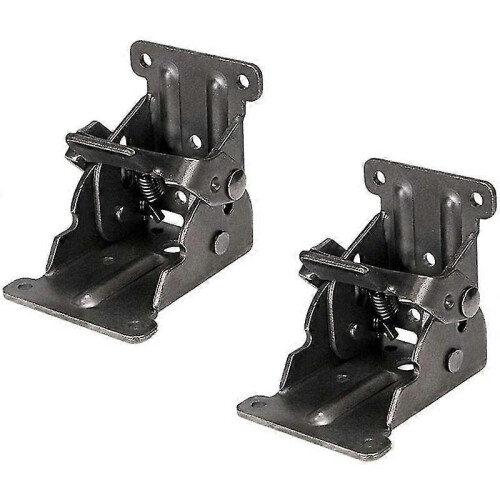 Folding Table Hinge Brackets, Self-Locking 90 Degree Heavy Duty Steel Plate Pair