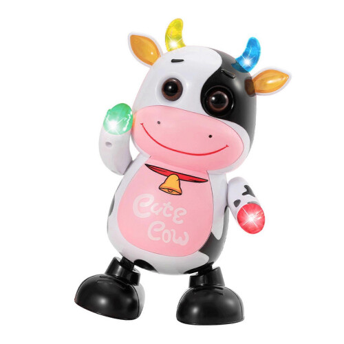 Vaca Musical Dançante com Luzes para Crianças, Presente de Natal