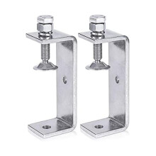 Metalliset C-puristimet 2 kpl, ruostumatonta terästä, 120 mm leuka-auko, puutyöhön, kokoonpanoon, hitsaukseen, metallinkäsittelyyn, hopea