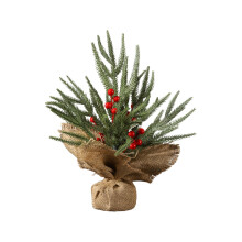 Mini Christmas Tree with Red Berries and Pine Cones 11.8