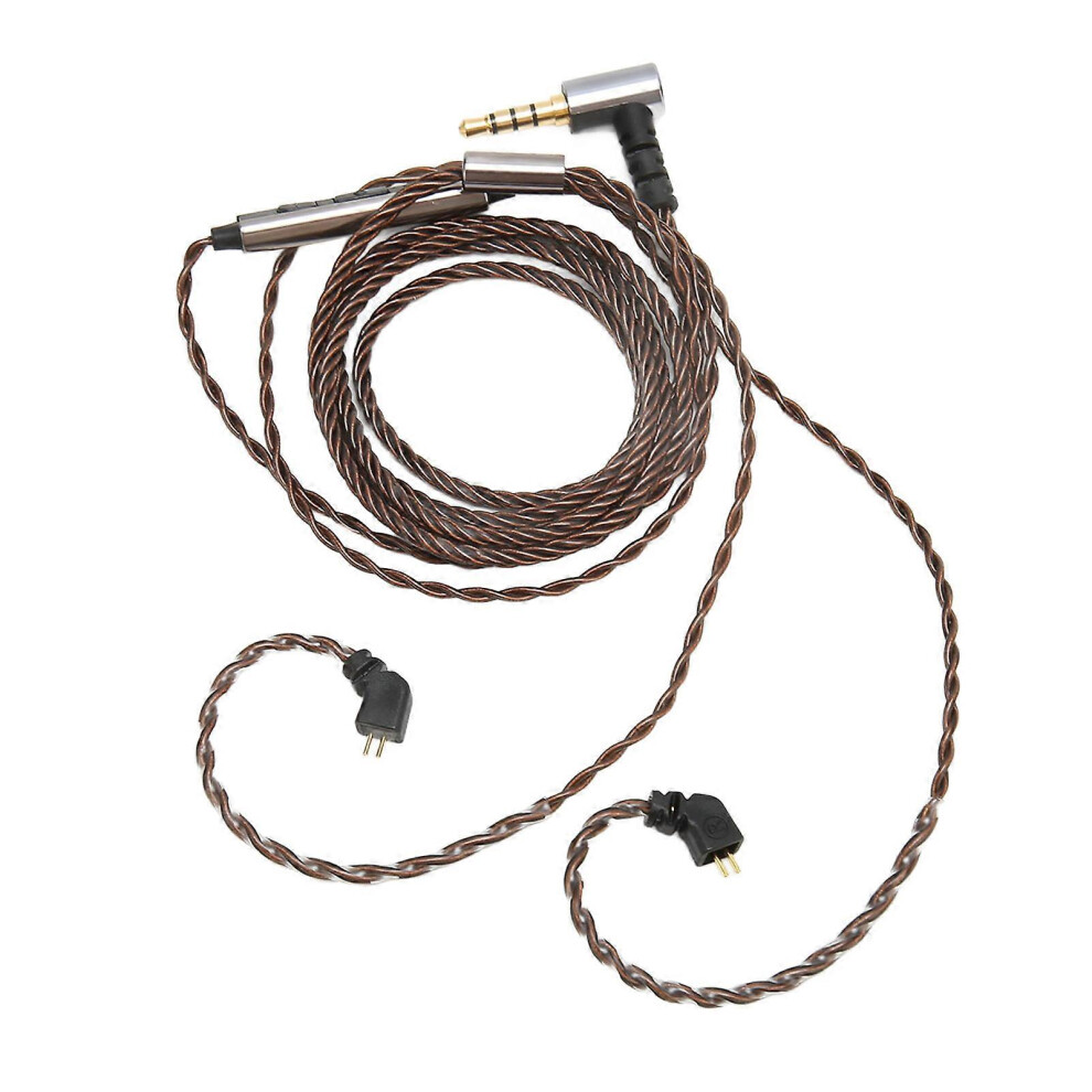 Earphone Upgrade Cable 2 Pin 0.78Mm 3.5Mm Right Angle Plug, Ofc Core With Mic, Compatible With Kz As10 As06 Zst Zs3 Es4 Trn V10 V20 6901168241141