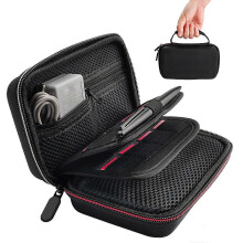 Hartschalen-Tragetasche für Nintendo 3DS XL/2DS XL, kompatibel mit 16 Spielkassettenfächern und Aufbewahrungstasche