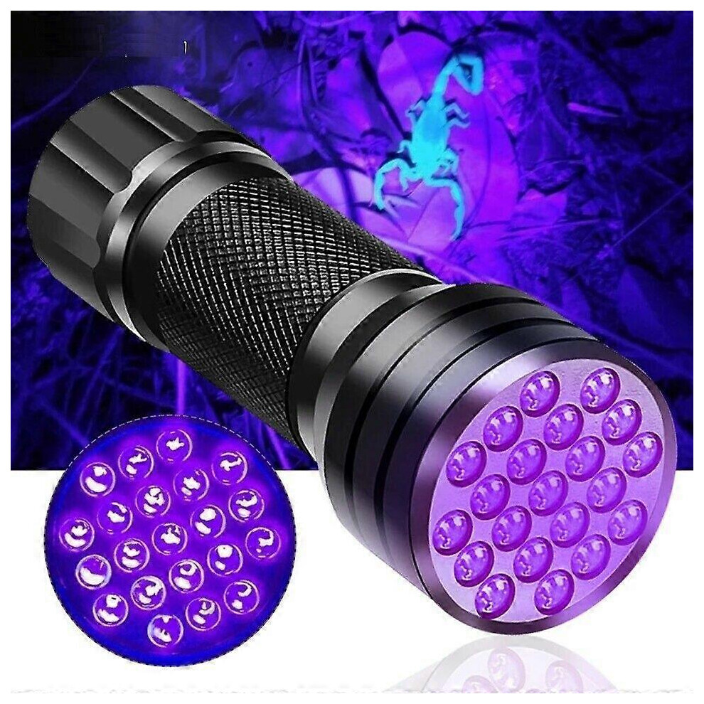 Uv Led Flash, 21 Lamp Beads 395-400Nm Uv Curing For Fluorescent Ink Detection, 6063 Aluminum Anodized Finish, 4.5W 6-8 Hours Working Time Light 6901168029404