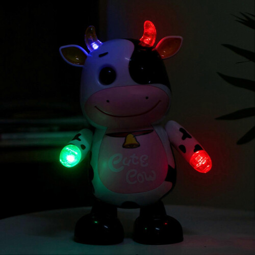 Vaca Musical Dançante com Luzes para Crianças, Presente de Natal 2