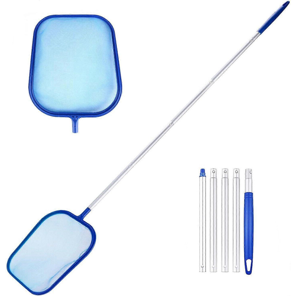 Pool Net With Telescopic Pole, Swimming Pool Leaf Skimmer Net, For Inground Pools, Koi Ponds, Hot Tubs, Fountains, Large Fish Tanks, Debris Cleaning 6901168019924