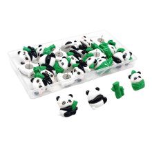 Dekorative Panda-Reißzwecken aus Kunstharz und Metall mit Aufbewahrungsetui, 20/30 Stück für Kork-Pinnwände und Fotopräsentation