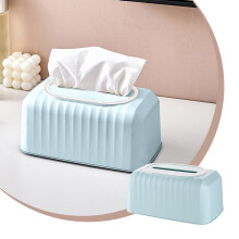 Rechteckige PVC-Kosmetiktuchhülle, blau, 1 Stück