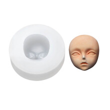 Moule à gâteau en silicone en forme de tête de poupée 3D (1 pièce)