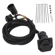 Trailer Wiring Harness Compatible with Ford F450 F550 Super Duty 2017-2022, 7 Pin Connector