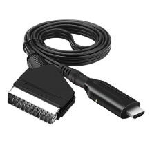 Scart to HDMI Converter, 1080p 60Hz Scart Input to HDMI Output Audio Video Adapter, 1m Cable, for DVD VHS PS2 PS3 STB Sky Blu-ray